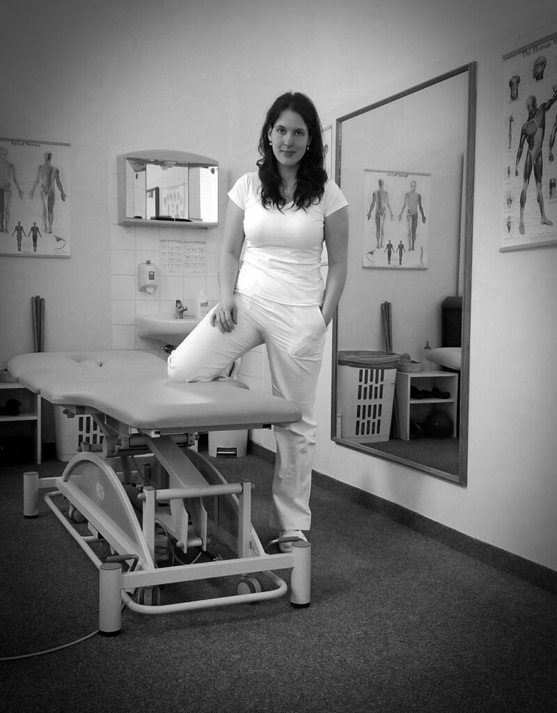 Šárka Rejsková ve fyzioterapeutické ordinaci